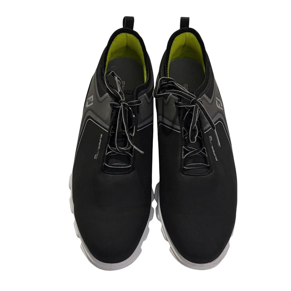 FootJoy SuperLites XP Mens Golf Shoes Black Grey Spikeless 58075 Size 11.5 W